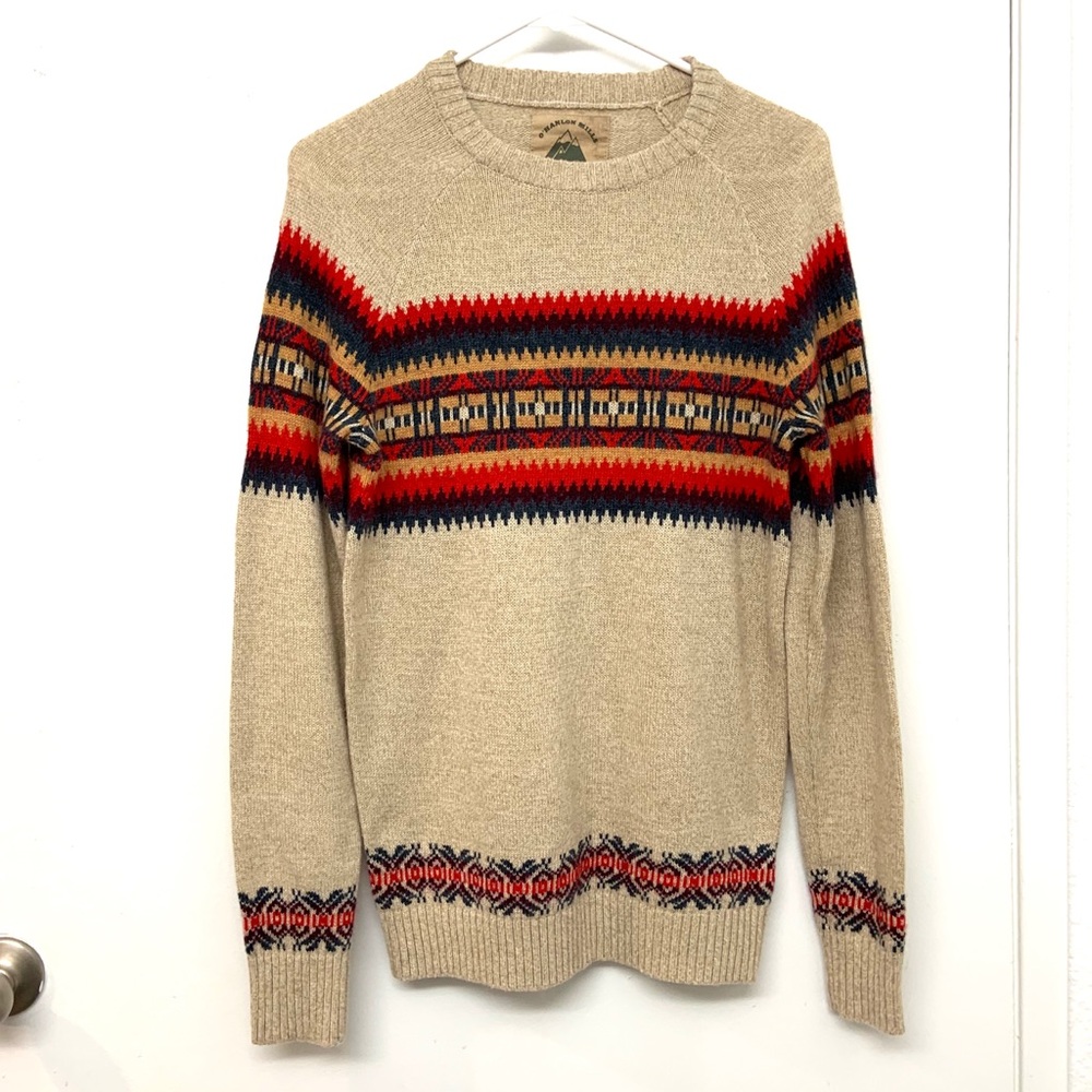 O’hanlon Mills Fair Isle Lambswool Sweater Mens XS
